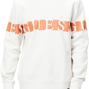 NWOT guess mens cream and orange crewneck